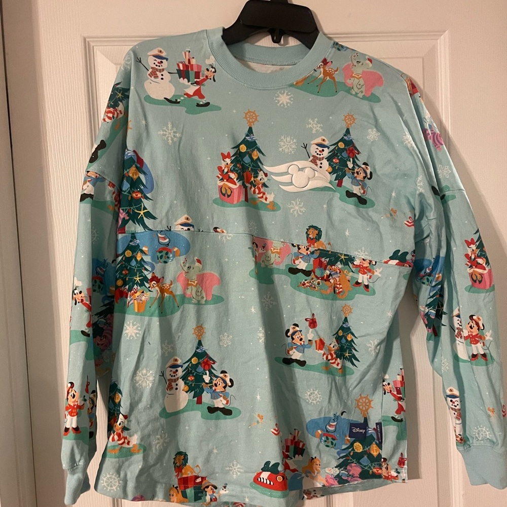Disney Festive Blue Sweatshirt with Characters